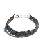 Leather Bracelet, 6-Strand Braided Design, Tibetan Red, Made in USA - $7.99