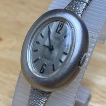 Vintage Timex Electric Lady Silver Loud Beat Oval Stretch Analog Watch~New Batte - £9.76 GBP