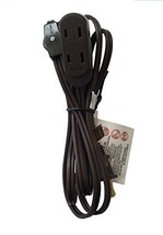 6 Feet Extension Cord 16/2 with Thumb Wheel On/Off Switch Brown - £11.39 GBP