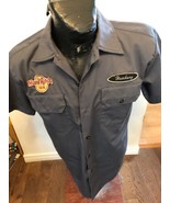 MENS Small Button Front Collared Shirt Hard Rock Cafe Hamburg Germany  - $11.26 CAD