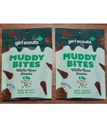 Lot of 2 (2.33 oz) Bags Girl Scouts Muddy Bites Thin Mint Waffle Cone Sn... - $335.66 MXN