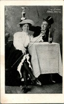 Vtg Cartolina Litografia Foto Fumetto Udb Circa 1908 i Am Tutti Alone Nobody Ama - £8.80 GBP