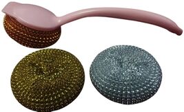 All Pure Pink Three Piece Kitchen Scrubber Set - $2.95