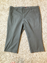 Dockers Pants Mens 48x24 Grey Khaki Flat Front Dress Work Custom Size Zi... - $28.59