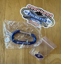 2025 Shot Show Las Vegas Gold &amp; Blue Colt Lapel Pin, Blue Carabiner Seal... - $23.76