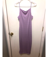 NWT Revamped Dress Collection Spaghetti Strap Stretchy Lavender Midi Lin... - $186.04 MXN