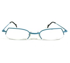 Theo idefy 103 Eyeglasses Frames Teal Blue Rectangular Half Rim 49-21-135 - £169.11 GBP