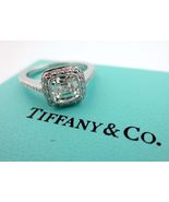 Tiffany &amp; Co Platinum Legacy Cushion Diamond Halo Engagement Ring 1.07Ct... - £7,423.71 GBP