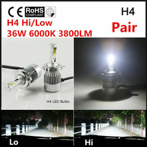 2x C6 H4 High Low 12V 36W Car LED Headlight Kit 6000K 3800LM Super Bright Bulbs - £26.79 GBP