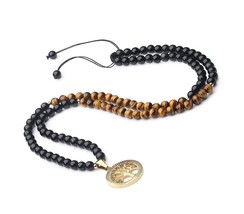 Tree of Life Pendant 108 Beads Japa Mala Necklace - £77.42 GBP