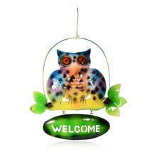 Bali Made Handcrafted Owl Welcome Sign (20x14 in) New In Box! VERY NICE!!! - £10.64 GBP