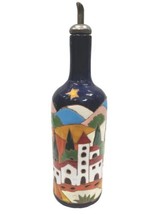 Leoncini Italy Ceramic Hand Decorated Oil Bottle Signed - $74.25