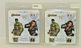 Avengers ROXO Double Rocx Pack Set Of 2 Hulk &amp; Black Widow 4 Total Charms Marvel - £7.84 GBP