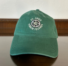 Vintage St Croix Virgin Islands Baseball Cap Green Hat Travel Souvenir - $19.43