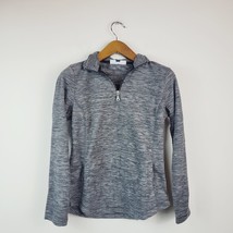 Karen Scott Sport Womens XS Charcoal Heather Gray Half Zip Pullover Top ... - $23.51