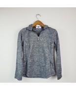 Karen Scott Sport Womens XS Charcoal Heather Gray Half Zip Pullover Top ... - £18.48 GBP