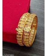 South Indian Women 2 pcs Bangles/ Bracelet Gold Plated Fashion Wedding J... - £27.23 GBP