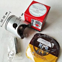 Piston + Rings + Pin Set Size STD (Diameter = 59.00mm) For Kawasaki KR15... - $36.25