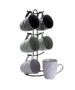 Elama Diamond Waves 6-Piece Mug Set (12 oz), Assorted Colors - €57,89 EUR