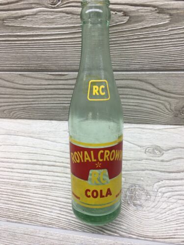 1956 RC ROYAL CROWN Cola Soda Bottle 8 oz 9” Tall Duraglas Nemo Corp Fast Ship - $9.89