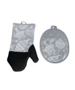 Holiday Christmas Heat Resistant Pot Mitt Holder Set Neoprene Ornaments ... - $11.96 CAD