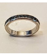 Avon Timeless Infinitity Band RING siz 5 Silver Tone Stackable VTG faux ... - £10.14 GBP
