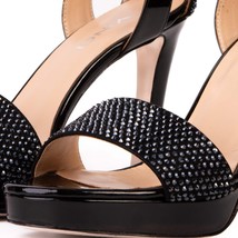 The Mars Platform Heel Black Leather Women's Sandal image 3