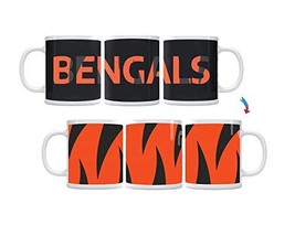 Color Changing! Bengals Stripes ThermoH Exray Ceramic Coffee Mug - $7.83