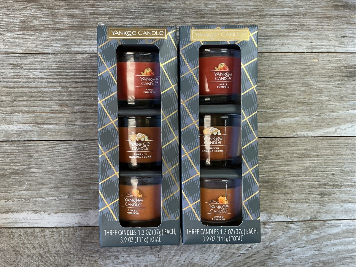 Lot of 2 - Yankee Candle Pumpkin Season Gift Set - Three 1.3 Oz. Candles - $21.66