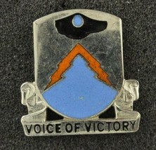 US Military DUI Unit Insignia Pin 244th Signal Battalion Voice of Victory - $7.56
