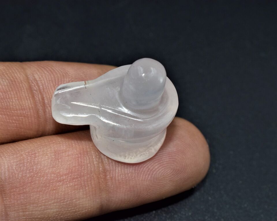 100% Natural rose Quartz  Shivling Shape Carved Loose Gemstone 45 Ct. SO 389