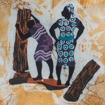 Africano Tela Pintura Folk Arte Vincent Mutema Artist - $113.83