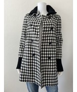 Alice + Olivia Wool Blend Pea Coat Houndstooth Double Collar Size XS - £109.86 GBP