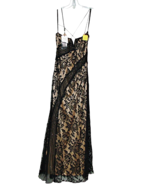 NEW Marsoni Dress Sz 14 Black Nude Floral Lace Sequin Thin Strap Cross B... - $191.36