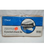 Vintage Mead Expandables 6 Pocket Check File Sealed - $372.27 MXN