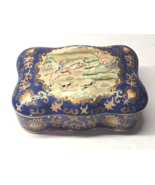 Antique Vintage Hand Painted Enameled Horse Hunting Scene Casket Dresser... - $31.66