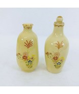 Jars Vases Lids 2 Different Shapes Florals Gold Gilding Hand Painted Hal... - €30,04 EUR