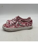 Blowfish Malibu Kids Pink Flower Sneakers Slip On Girls Size 1  - £9.88 GBP