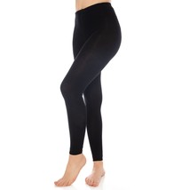 Black Thermal Leggings for Women Microfiber Soft Stretchy Full Legging - £10.44 GBP
