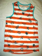 Wonder Nation Boys Tank Top Large (10-12) Orange Stripe Sup Dude Skate Guitar - £7.74 GBP