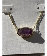New Kendra Scott Elisa Gold Pendant Necklace in Purple Amethyst✨ - $650.76 MXN