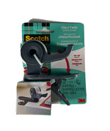 Scotch Clip and Twist Desktop Tape Dispenser Grey Portable Gray with 350... - £5.41 GBP