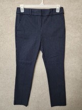 Ann Taylor LOFT Marisa Skinny Ankle Dress Pants Womens 6 Navy Blue Strip... - £21.01 GBP