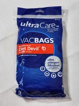 UltraCare Upright Vacuum Bags for Dirt Devil Type D (1-Pack, 3ct) - NEW/SEALED - £6.25 GBP
