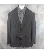 Madison Mens Suit Jacket Sport Coat Gray Size 42R Modern Fit NWT - $55.78
