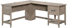 Sauder Summit Station L-Desk, L: 58.66&quot; X W: 66.46&quot; X H:, Laurel Oak Finish - £217.81 GBP