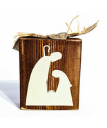 He&#39;s the Gift Nativity Christmas Wood Block Holiday Home Decor - £6.17 GBP