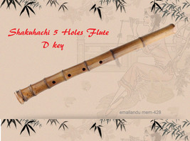D key Shakuhachi 5 Holes Flute D key Wooden Musical Instruments Bamboo V... - $167.20
