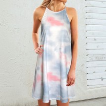 Summer Dresses Women 2022casual Sleeveless Tie Dye Prints Dress Summer Beach Hal - £151.32 GBP