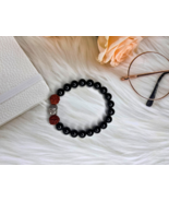 Black Tourmaline Bracelet For Protection | With Budhha Charm And Rudrksh... - £19.68 GBP